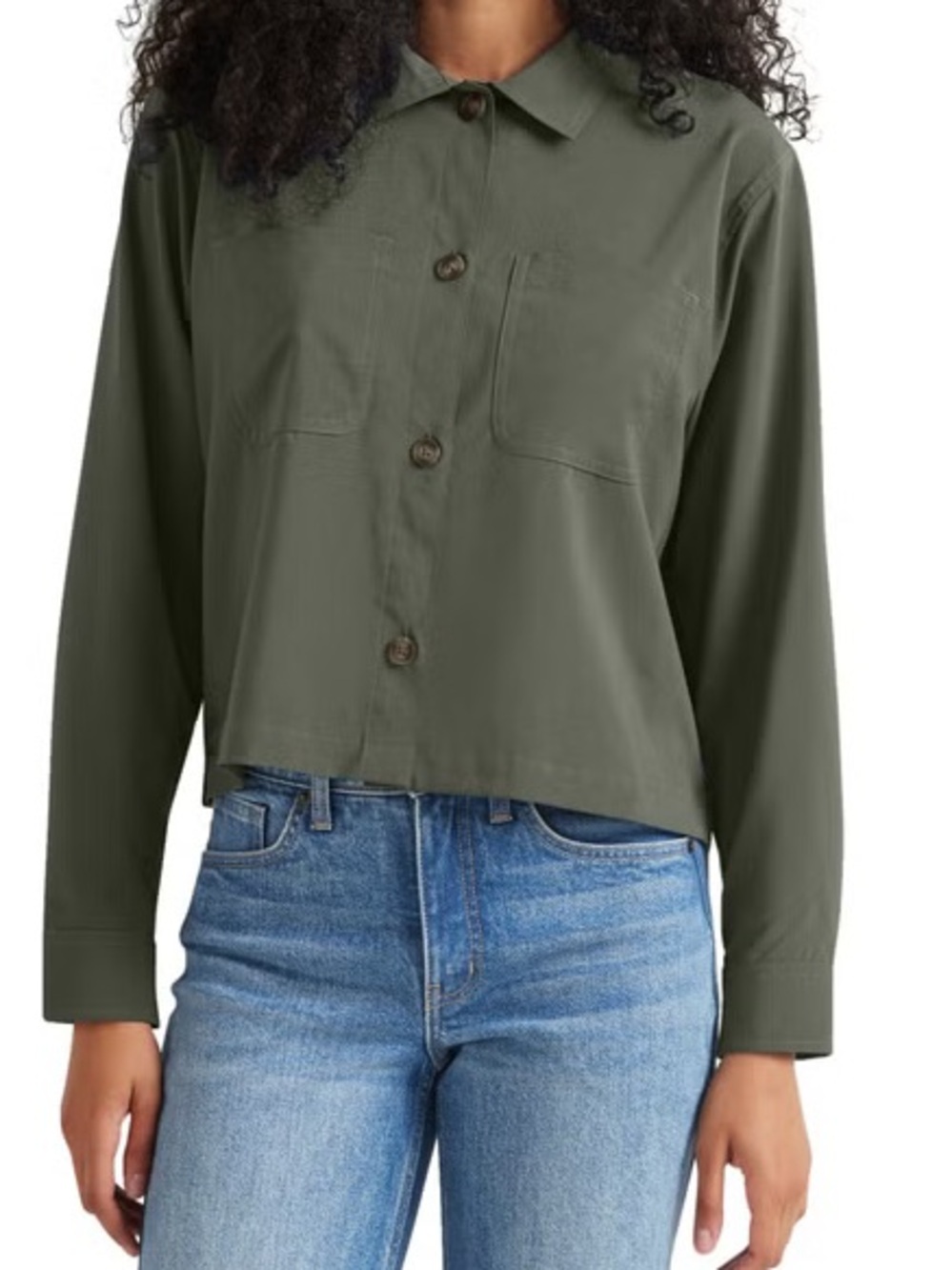 Eddie Bauer Women's Traveler Shirt, Green, Medium - NWT